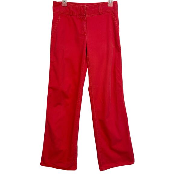Vintage Y2K J. Crew Favorite Fit Bootcut Jeans Red Mid-Rise 68370 Size 2 - Picture 2 of 9